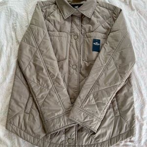 Hollister Tan Quilted Jacket